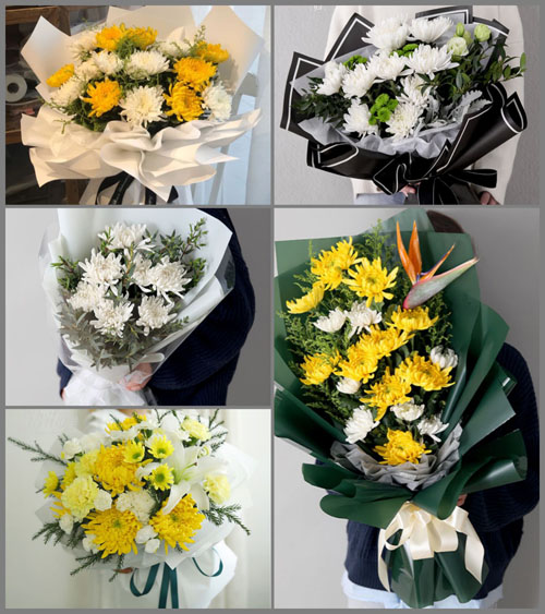 山东菏泽牡丹区马岭岗镇侯白庄村白事花束代送